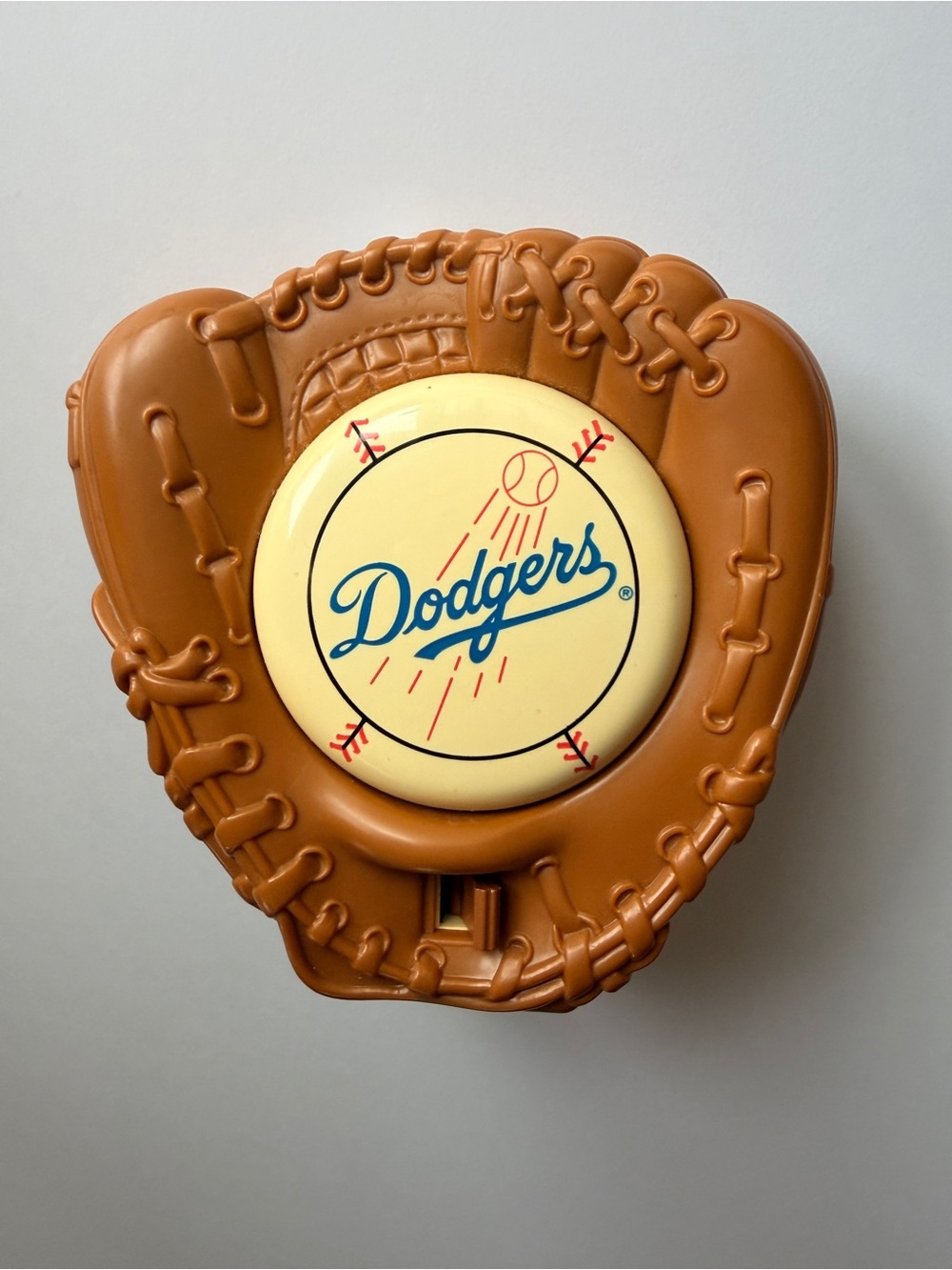Vintage 1990s Spartus MLB LA Dodgers Baseball Mitt Night Light